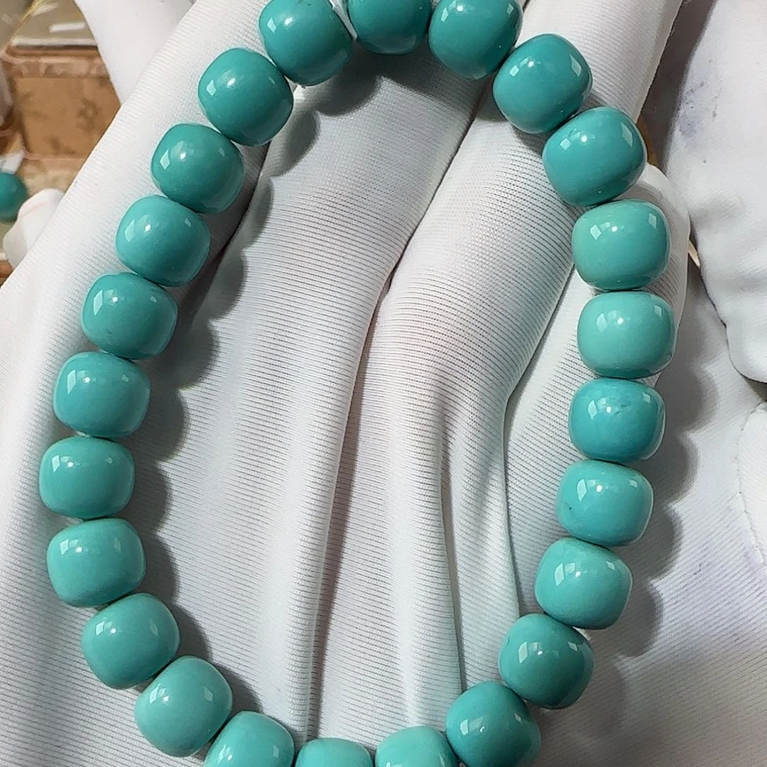 绿松石未镶嵌8mm➕老型手串