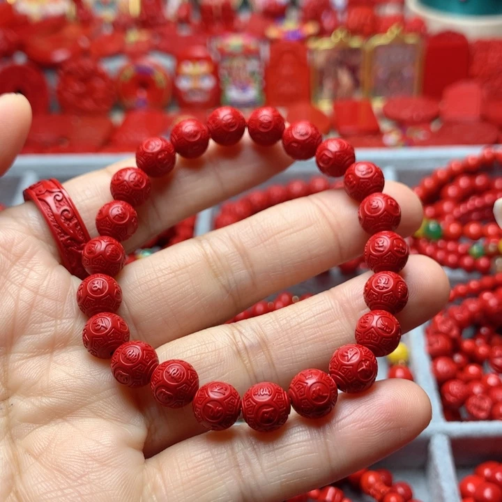 天然辰砂工艺品朱砂手串