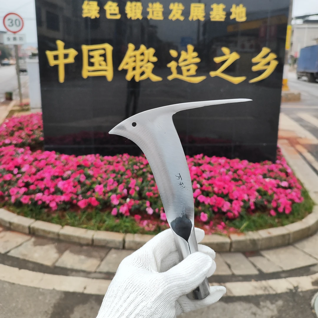 手工锻打弹簧钢一体两用迷你凤凰鸟刀户外野营钓鱼必备工具