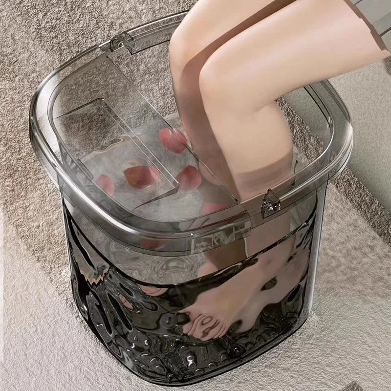 大泡脚桶超厚高深桶过小腿洗脚盆便携按摩加高厚家用养生桶足浴桶