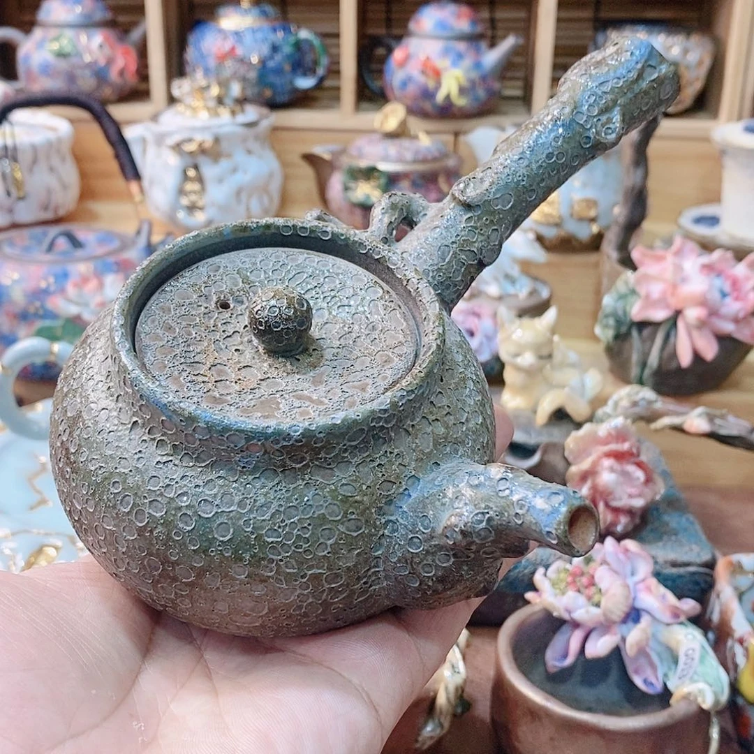 粗陶志野柴烧茶器