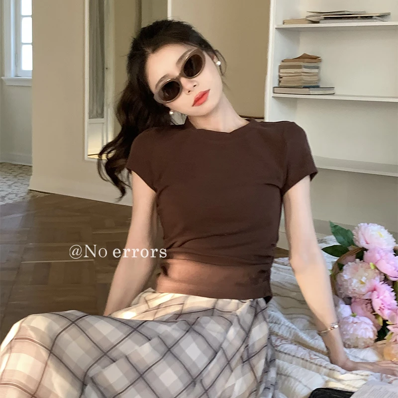 现货不出错No errors【腰精t】收腰显比例短袖T恤 B625Y03749