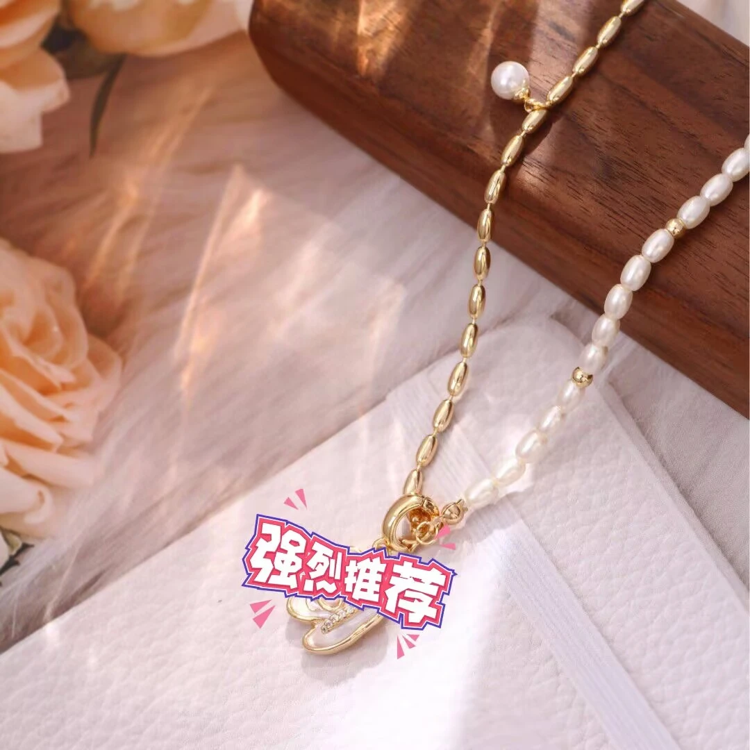 铜合金项链 《货号8965》AB链条无蕊之花项链（链长40+5）