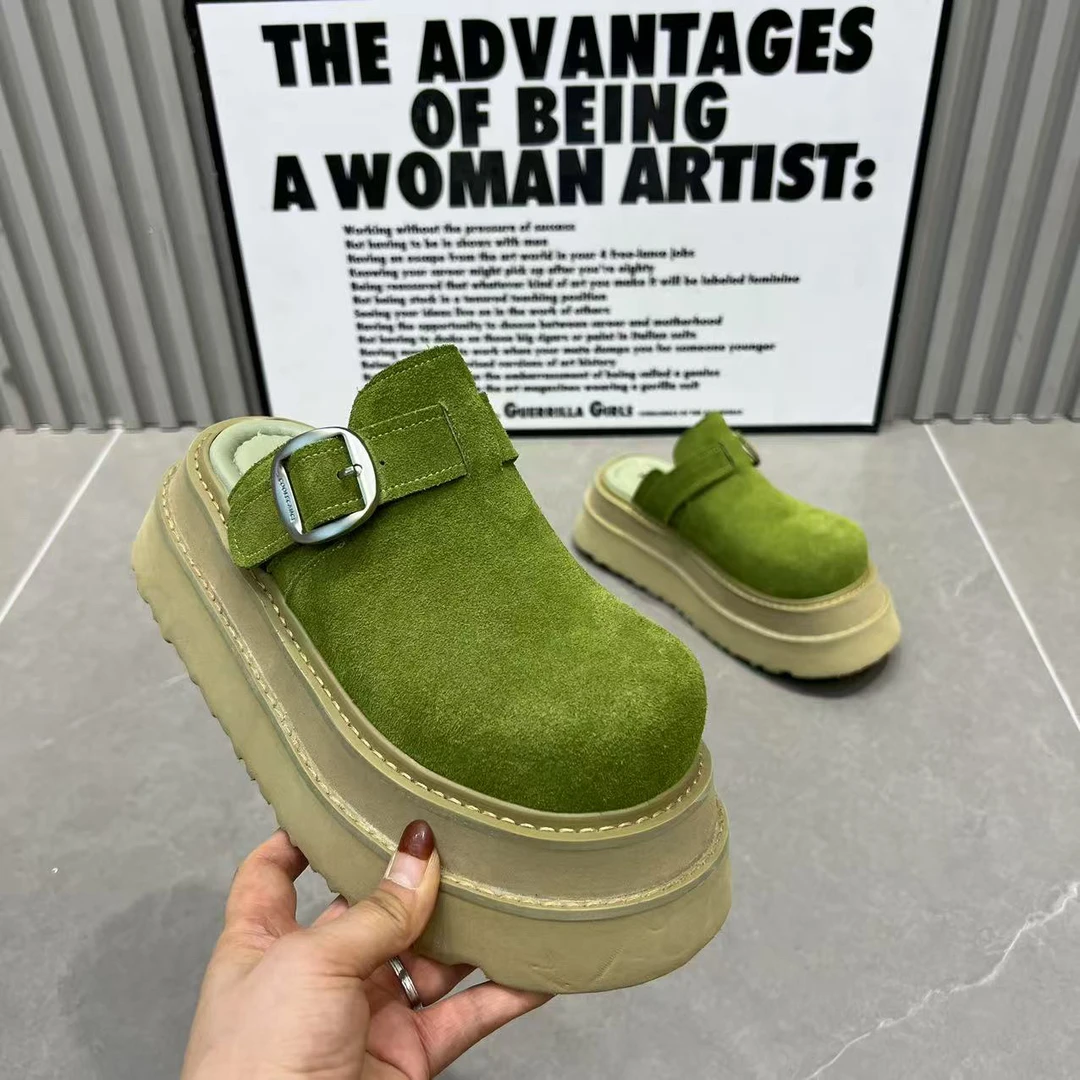 主播推荐2025年（彩色气球）202-6厚底时尚潮流包头拖