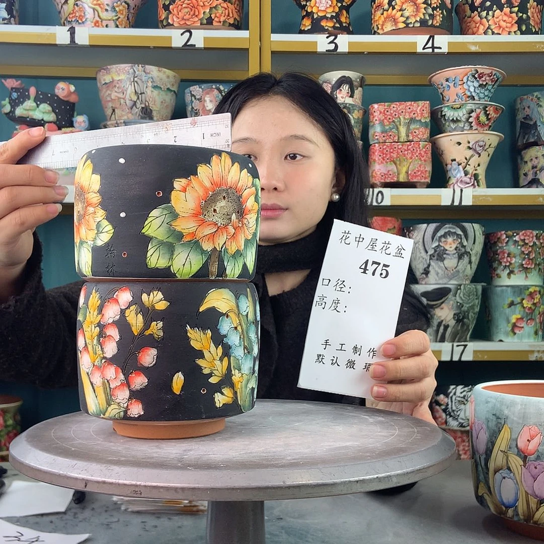 陶景德镇手工花盆475