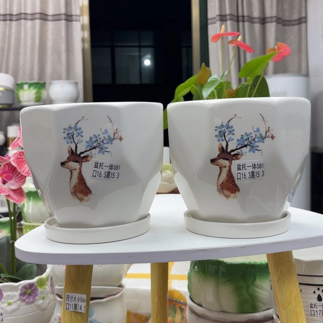 @夏西陶瓷花盆@@5581