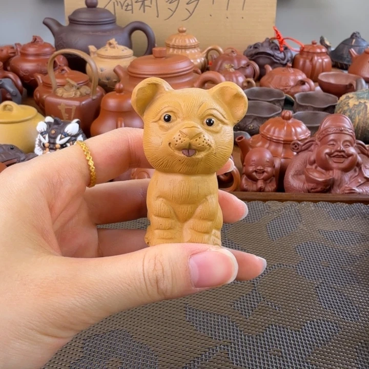 紫砂茶壶黄金段小狗狗
