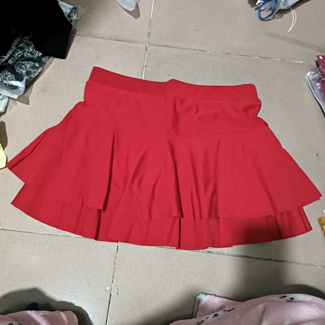 9270红色带底裤短裙