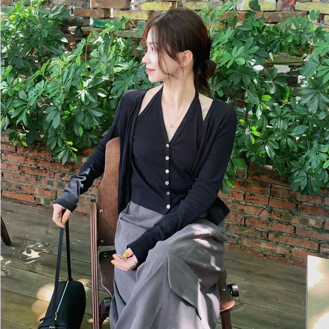 SUNCC自制 瘦身密码 假两件纸片人显瘦藏肉百搭随性休闲设计上衣