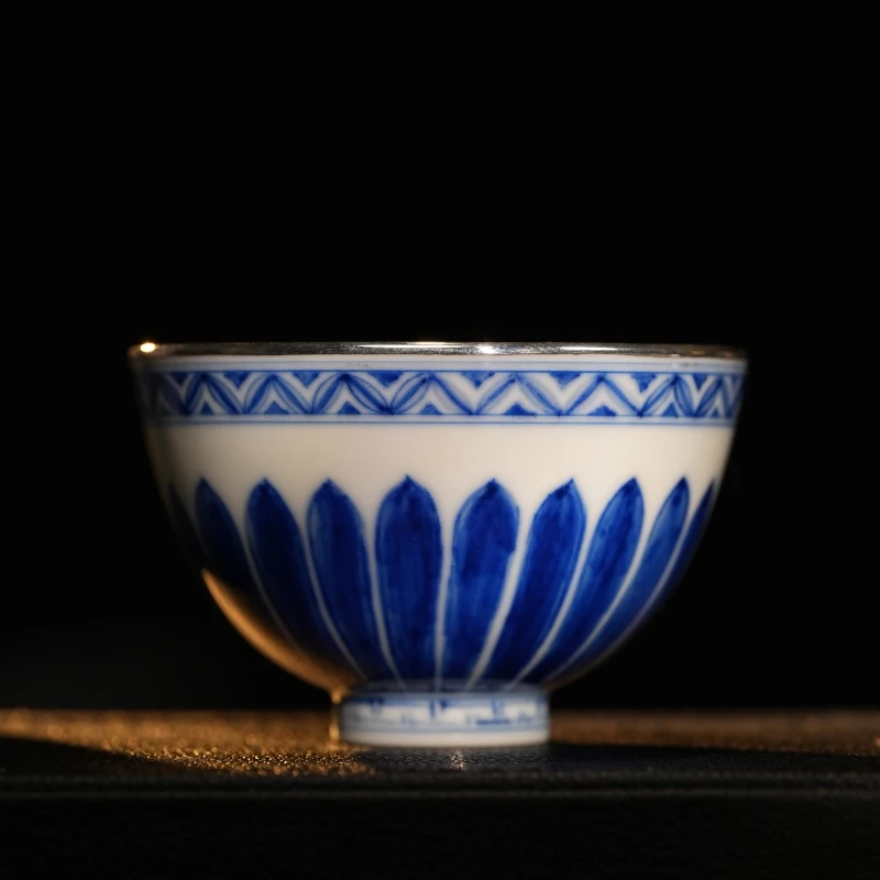 【景德詺兮】银口仿明小鸡心杯MX539