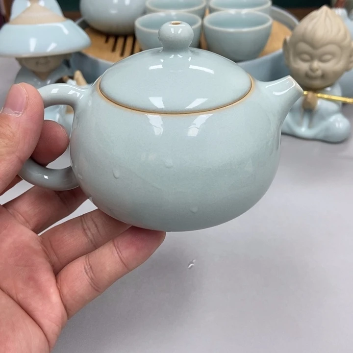 瓷天青色赵琳老师西施壶