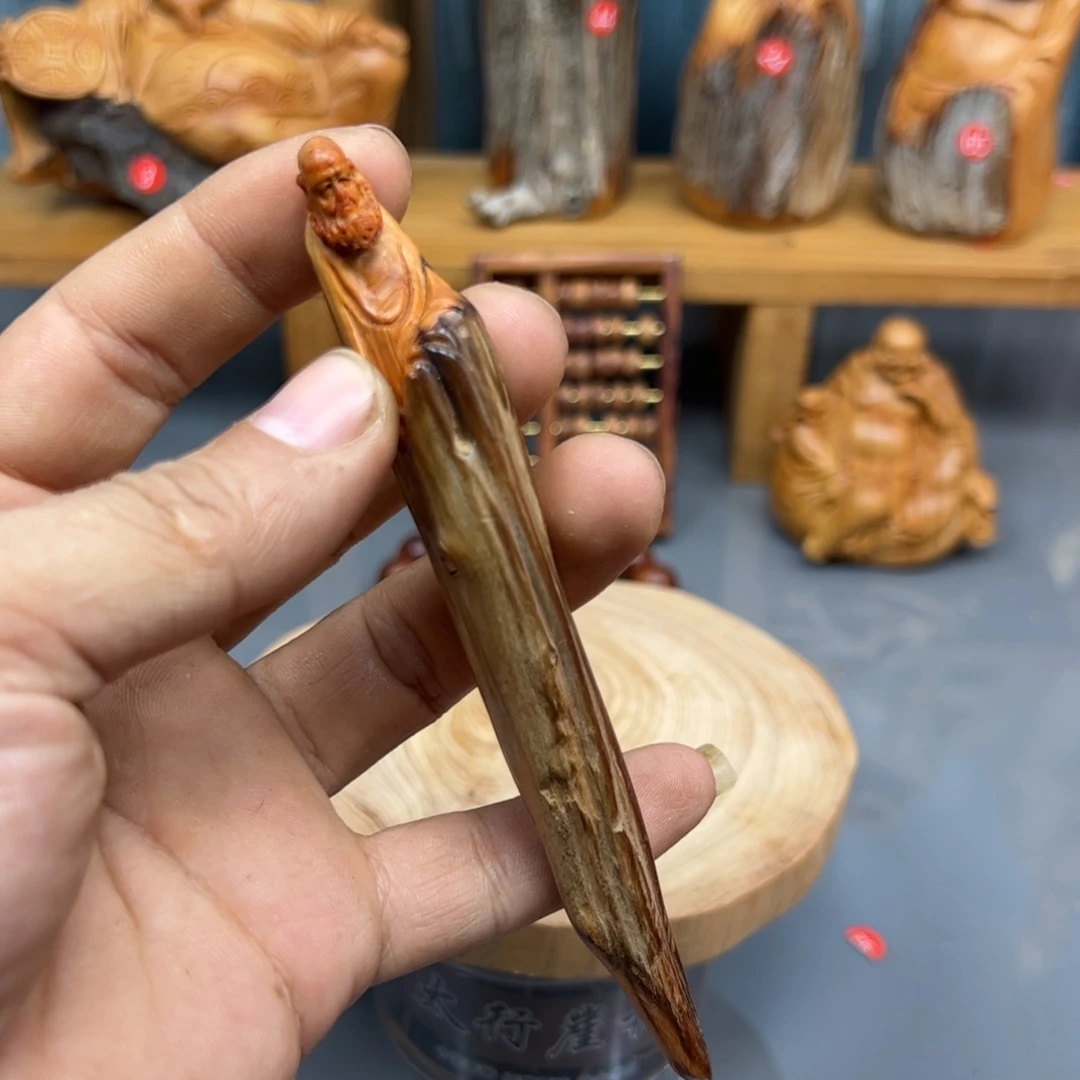 岑***岑木崖柏木摆件手把件，