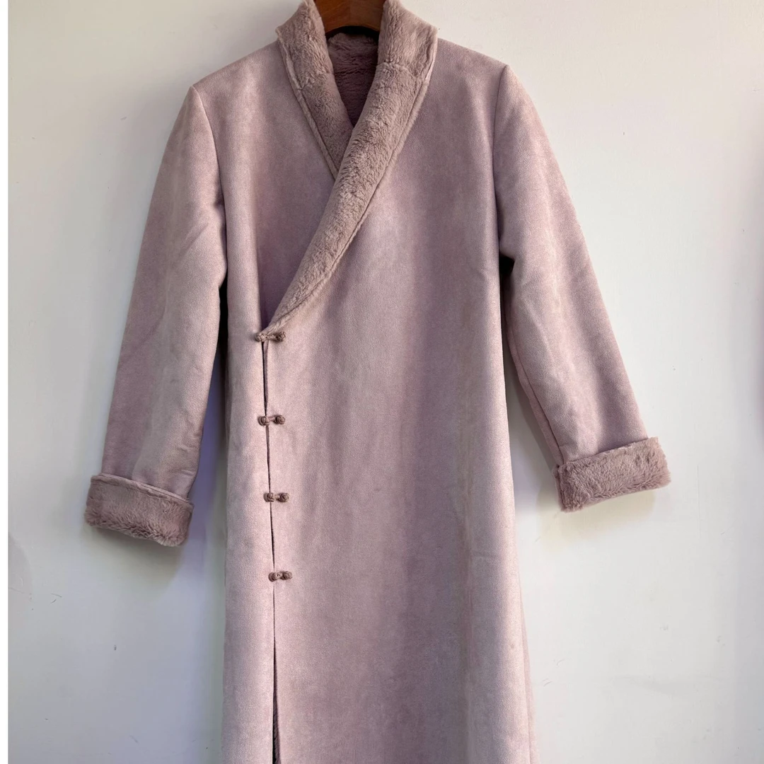 【福利不退不换】原创设计手针缝制皮毛一体保暖风衣