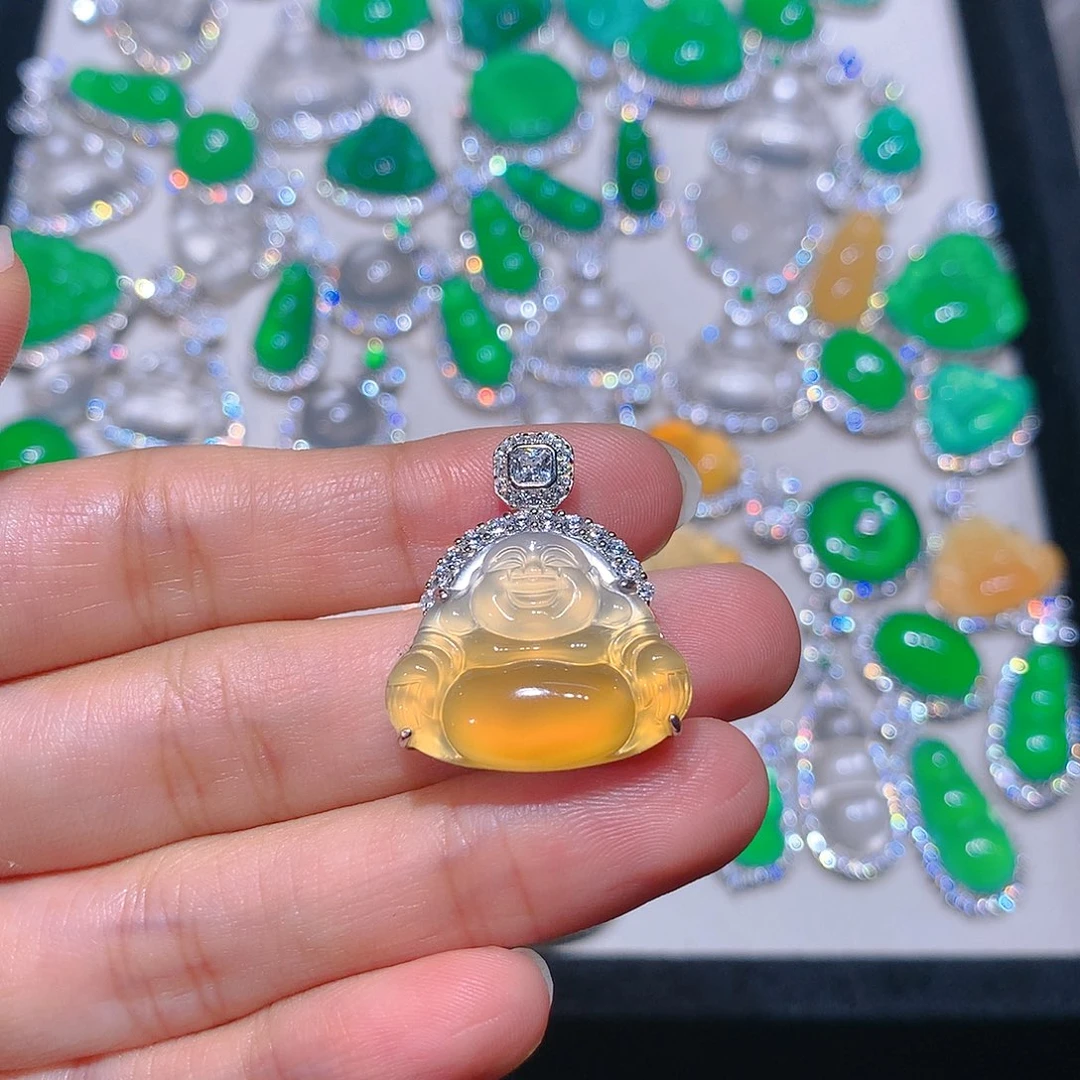 玛瑙/玉髓颈饰银S925镶嵌敏****?