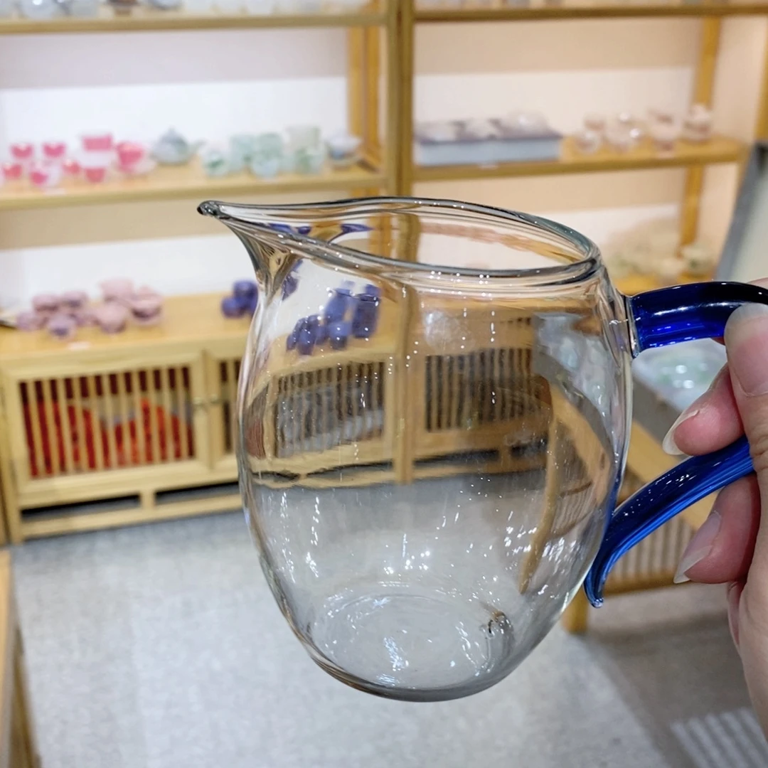 手工艺品琉璃蓝色玻璃公道杯