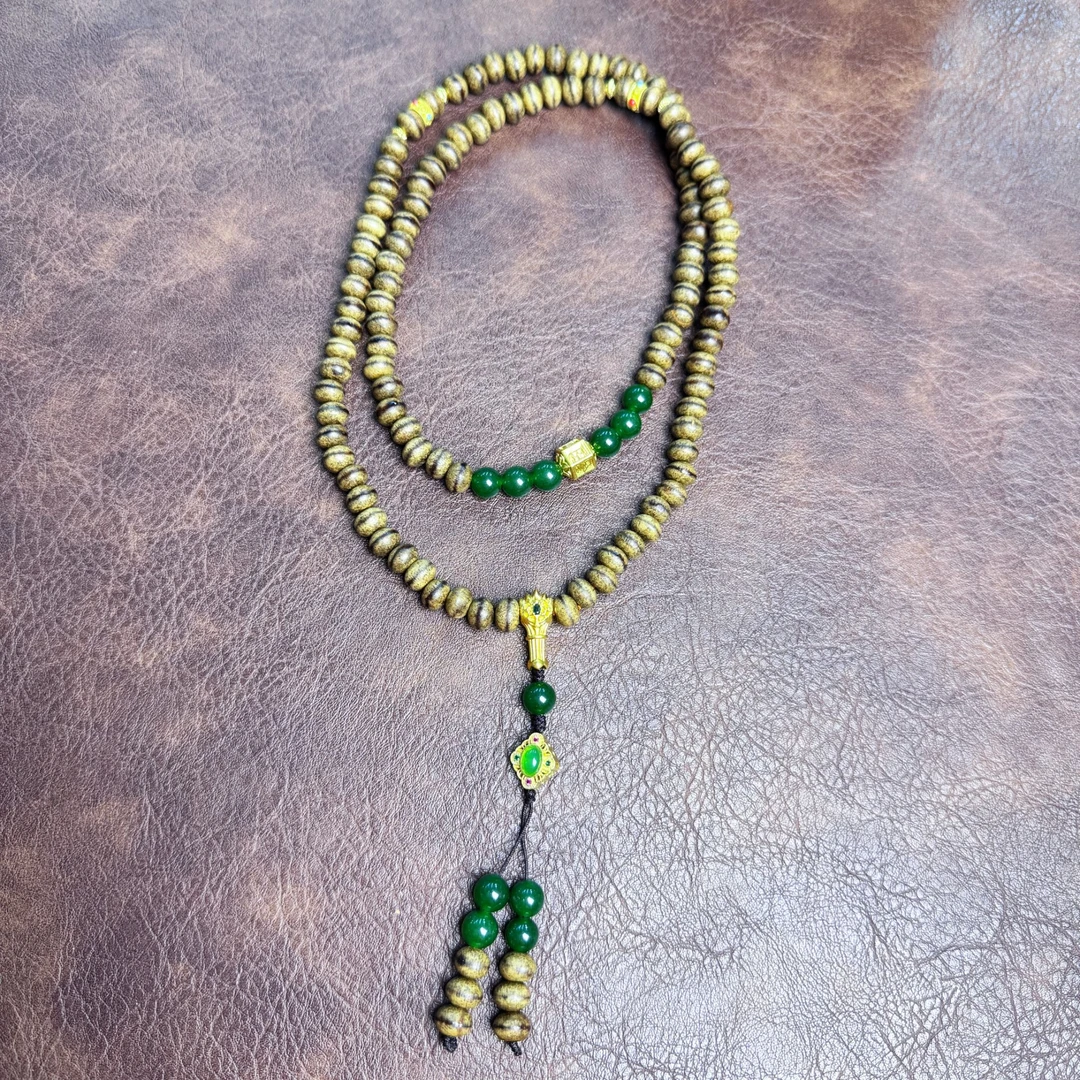 增香沉香木m-ag073 沉级项链挂脖108颗