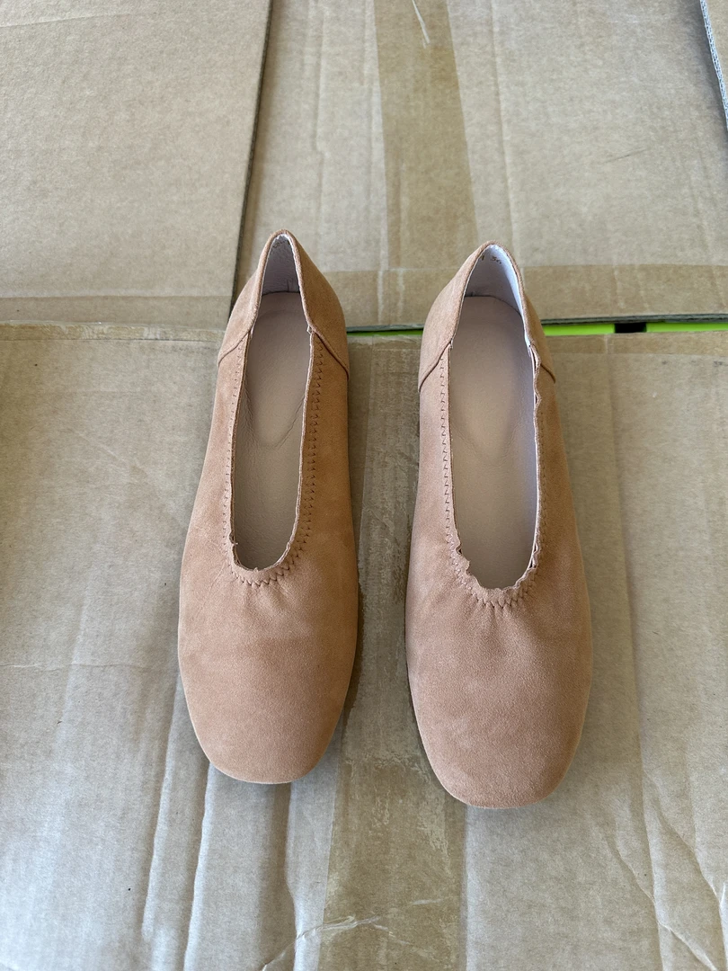 春季单鞋低跟软底圆头一脚蹬舒适浅瓢鞋