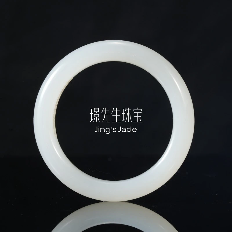 千山雪|新疆无暇老坑和田玉羊脂白玉手镯多样性发货*80*【FSL】