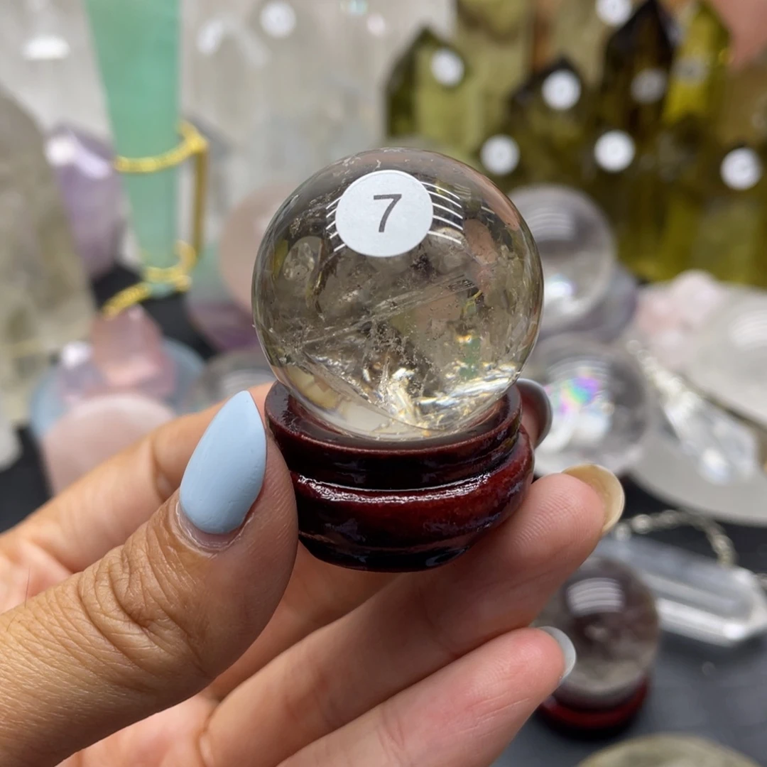 水晶珠宝半成品未镶嵌7茶水晶球