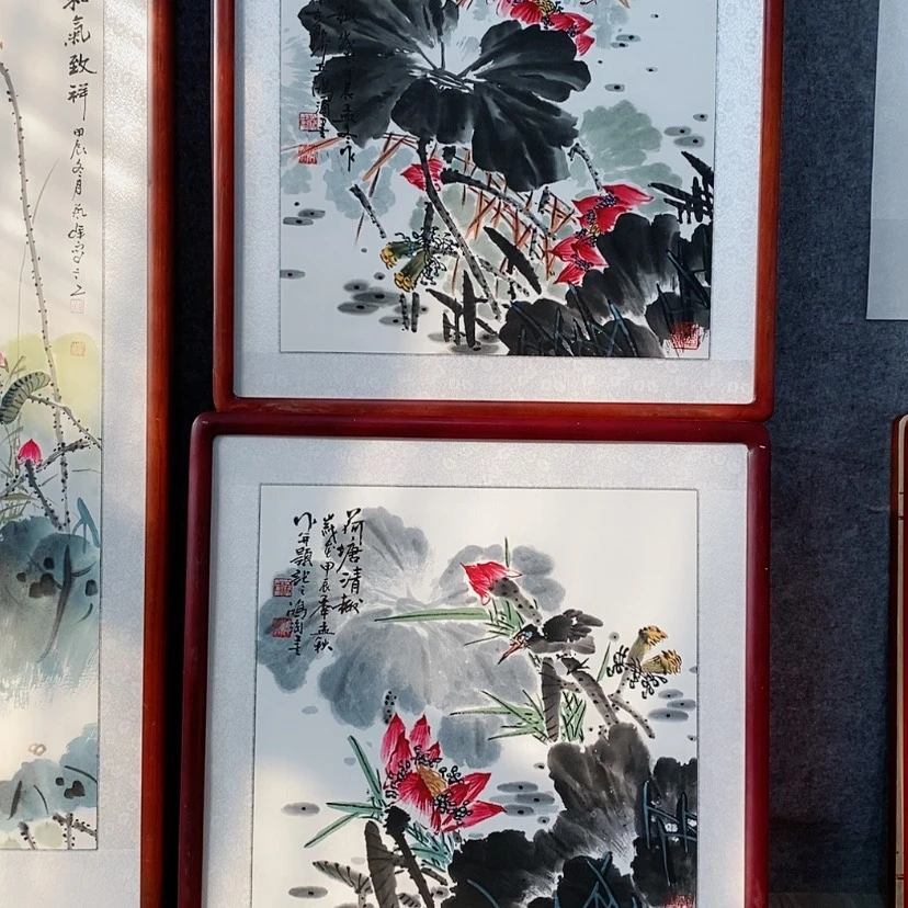 【闪购商品】国画书画作品带框65×65厘米