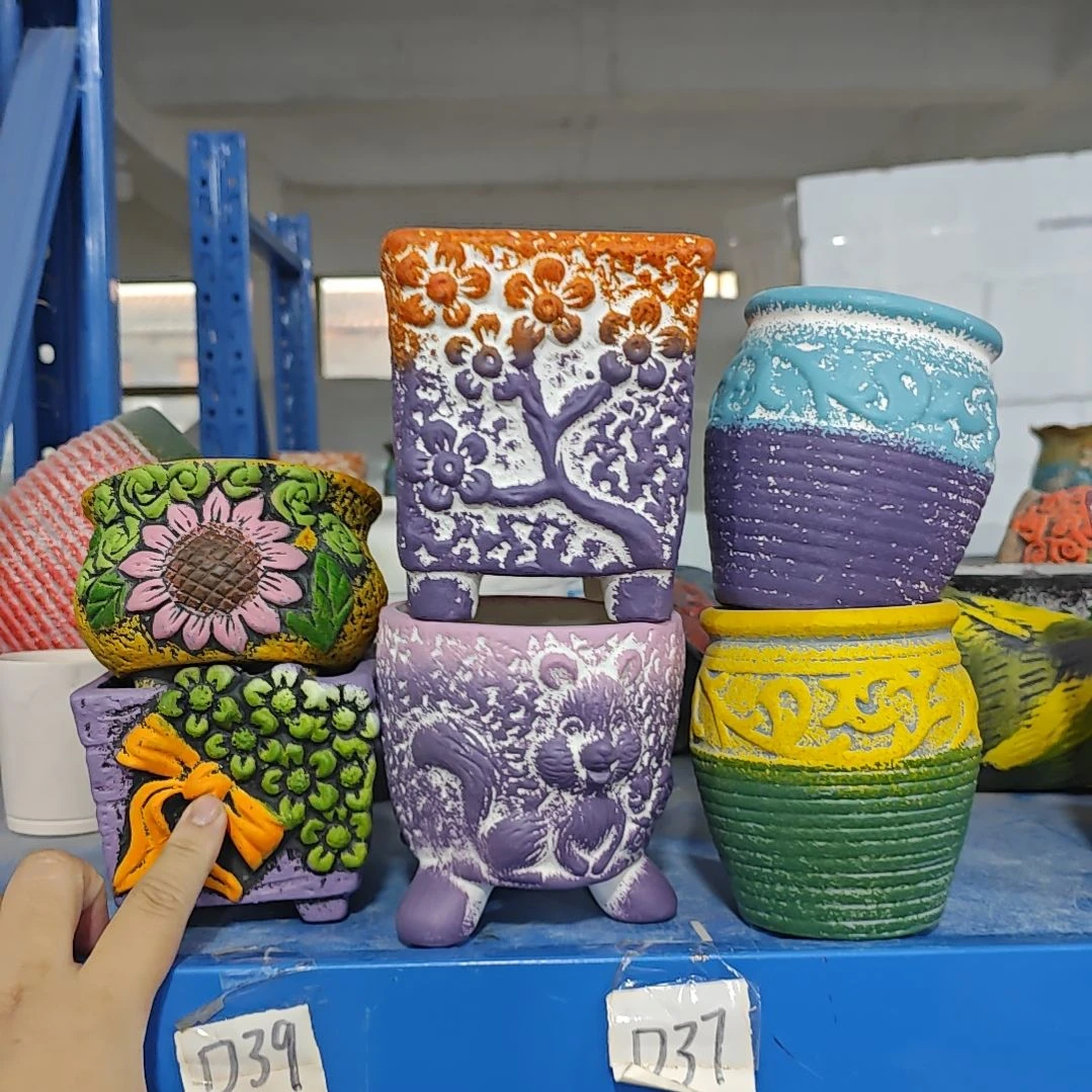 红陶吸水透气的白陶花盆凑满12发货