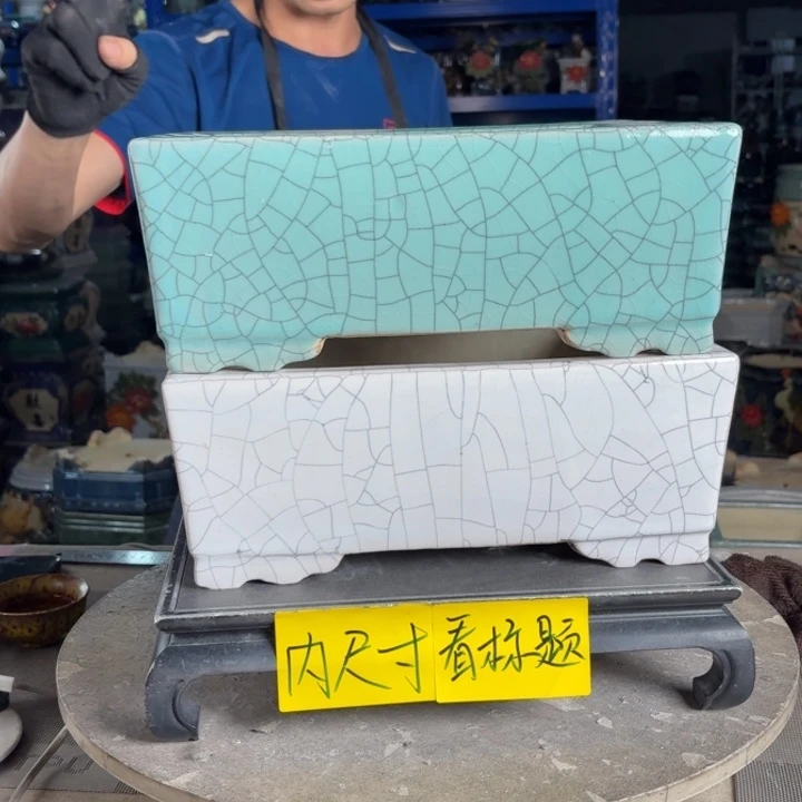 一风堂石湾花盆 内24*18*9修补痕迹瑕疵