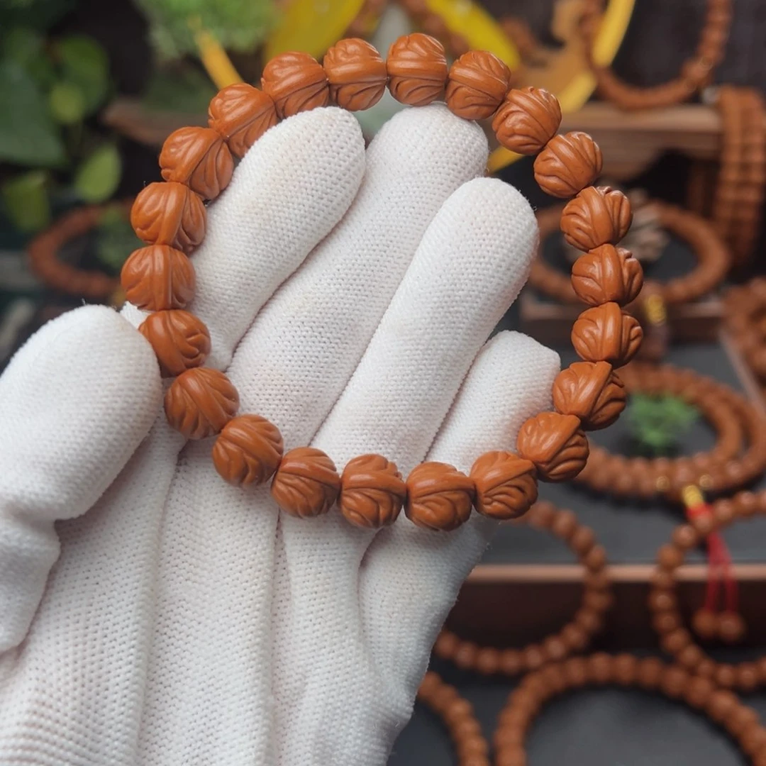 吊坠桃核1.2新品双脊龙手串