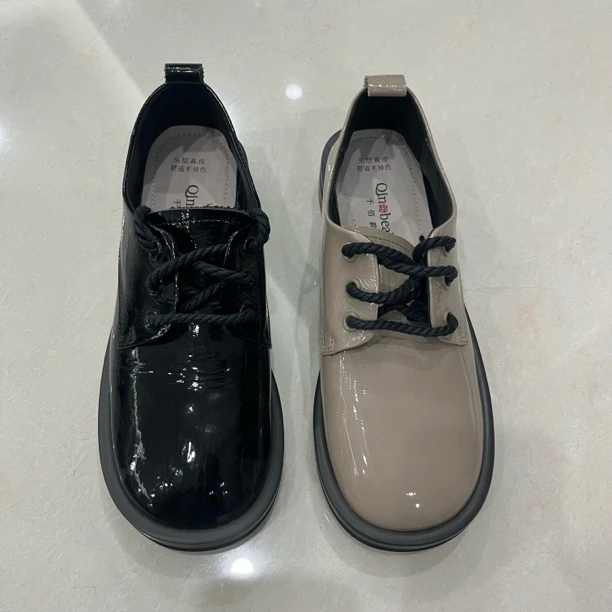 09561017988千佰莉极简风乐福鞋英伦风少女风单鞋A002