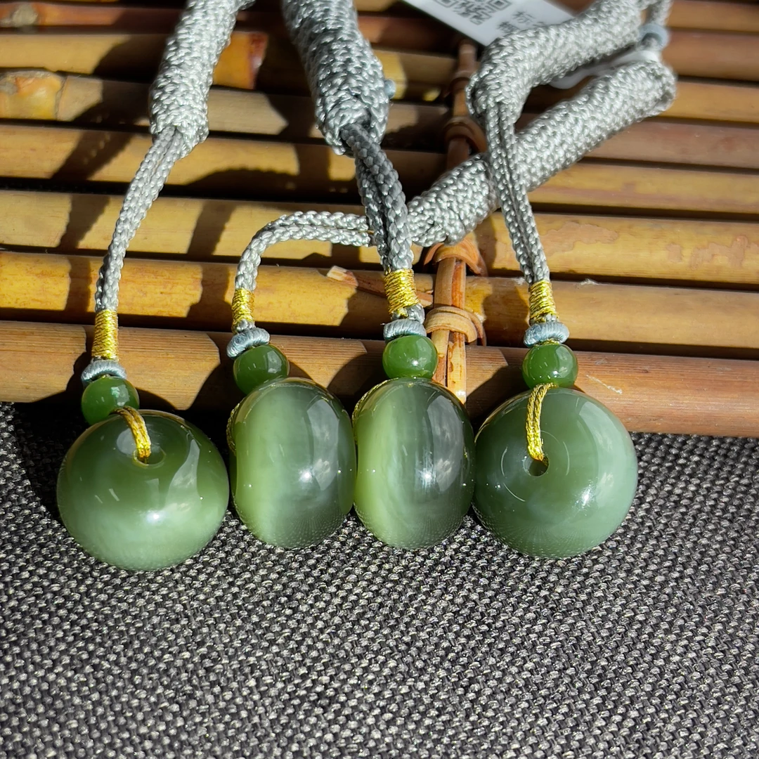 【扣子哥李想】冰底黑猫平安扣颈饰多样性发其一配绳 LX09*1005*