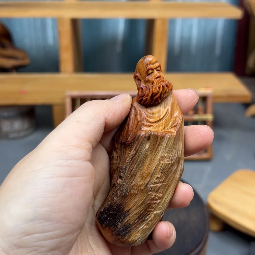 皇***静柏木崖柏木摆件手把件，