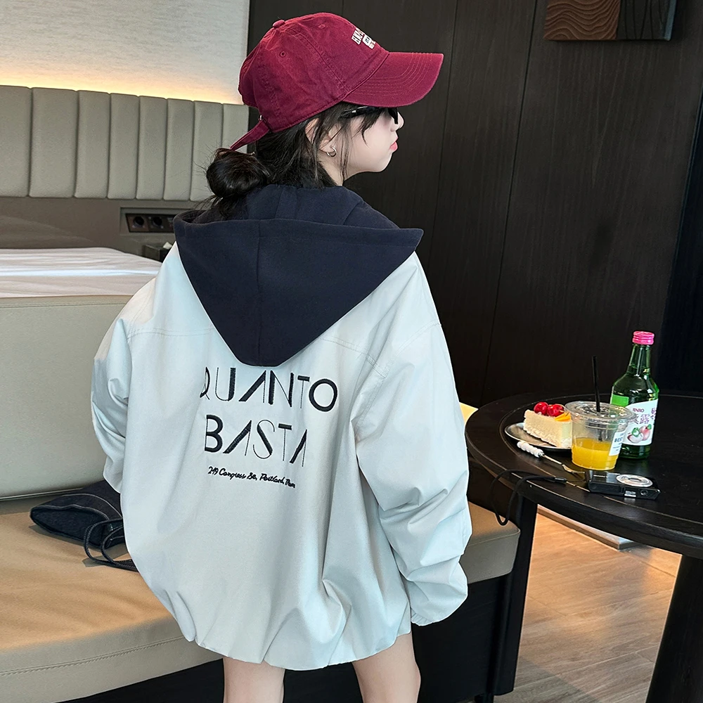 女童秋季时尚外套2025新款韩系百搭时髦休闲6-15岁小女孩潮酷外套