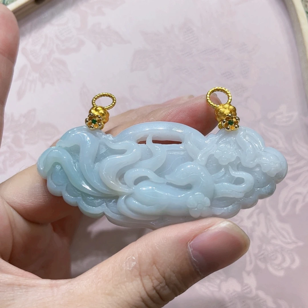 吊坠(赠链)合金翡翠代编织