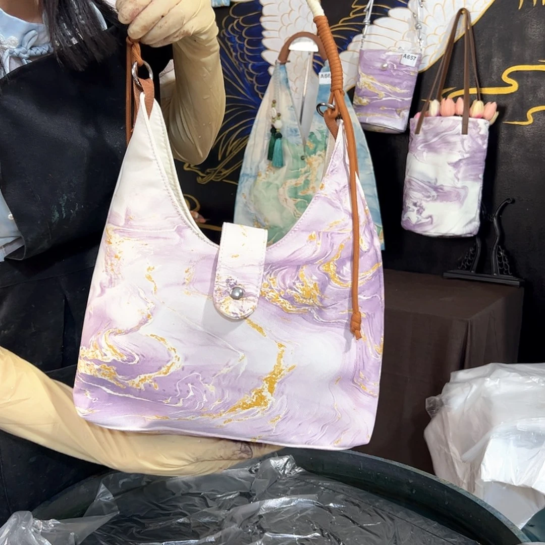663紫樱落马鞍包包手作