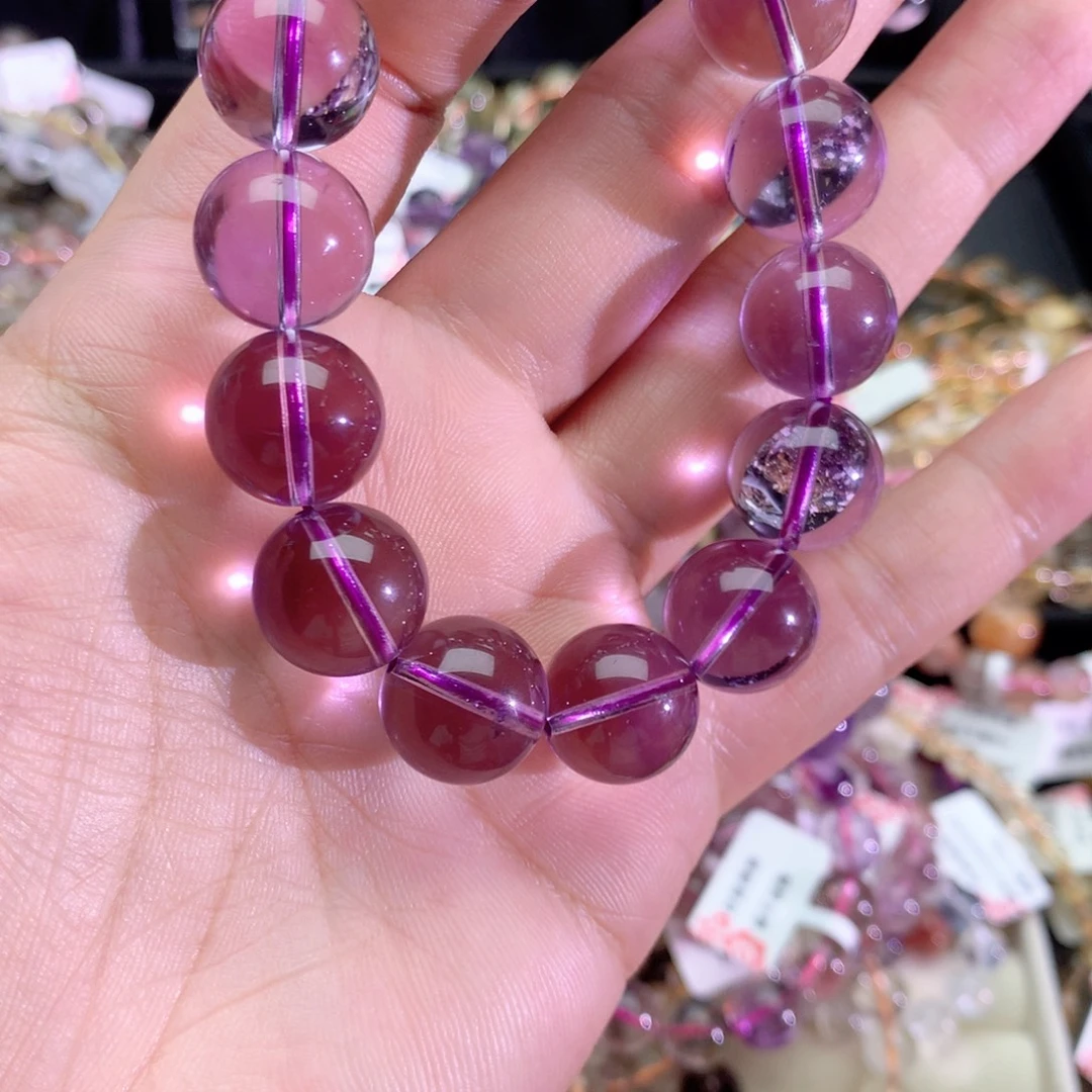 水晶未镶嵌手链紫水晶手链15+