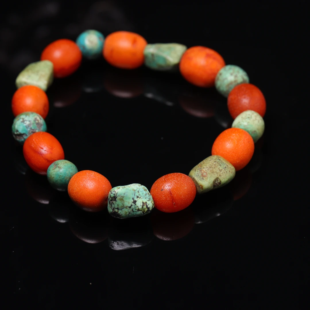 明代天然松石蜜蜡多宝-LM