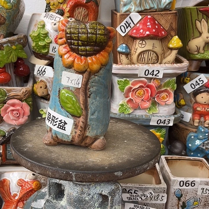 粗陶材质多肉花盆