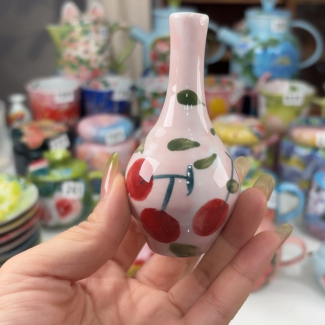 瓷片景德镇手绘高温釉下彩陶瓷茶具