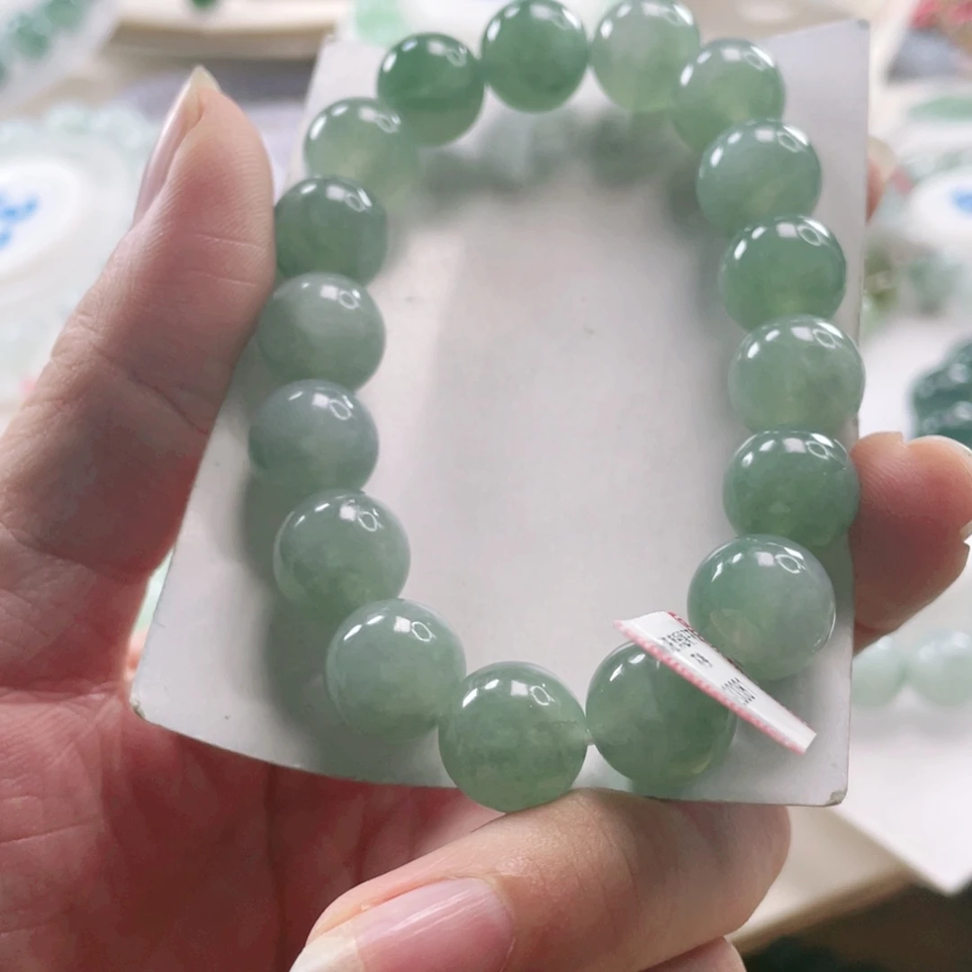 翡翠未镶嵌手链12+