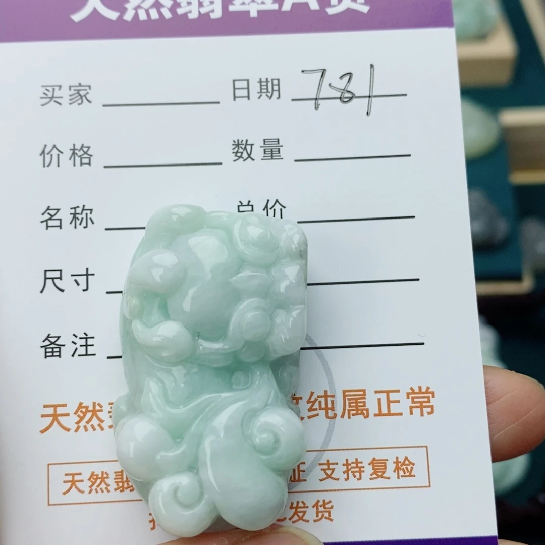 翡翠颈饰未镶嵌貔貅