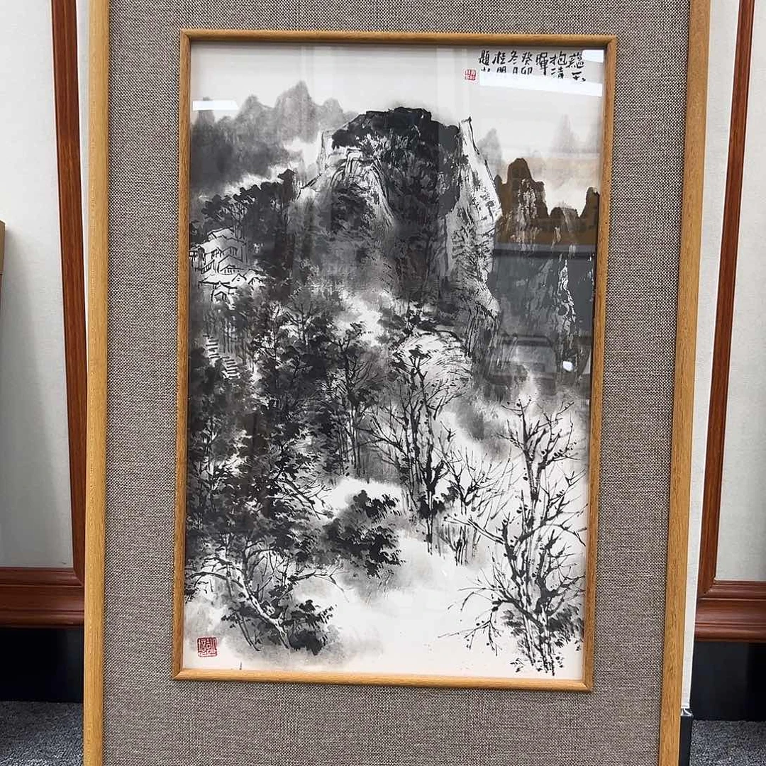 国画黄桂明四尺三开70*45精品带框