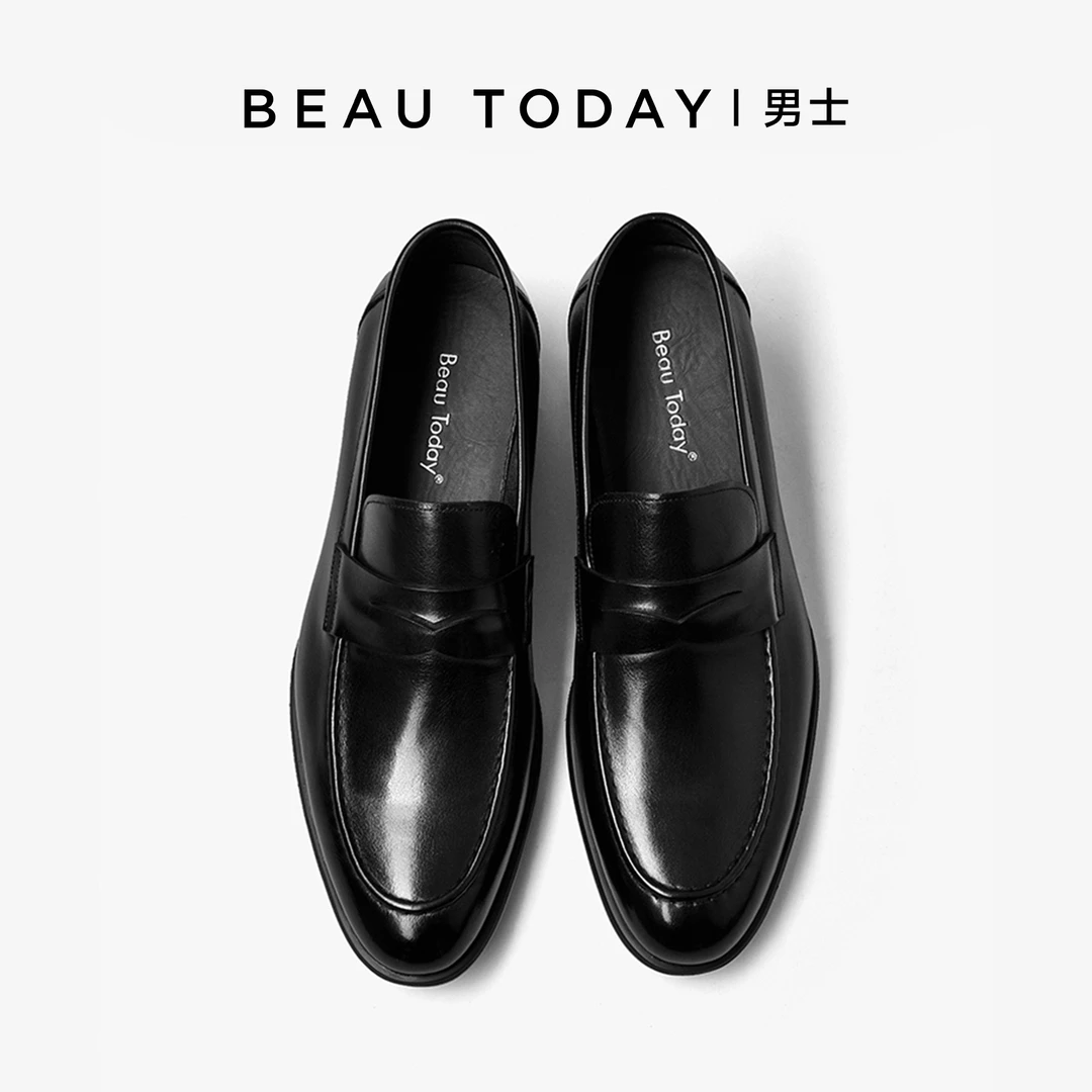 BeauToday【真材实料】软皮软面软底真皮乐福鞋男士休闲软皮鞋秋季