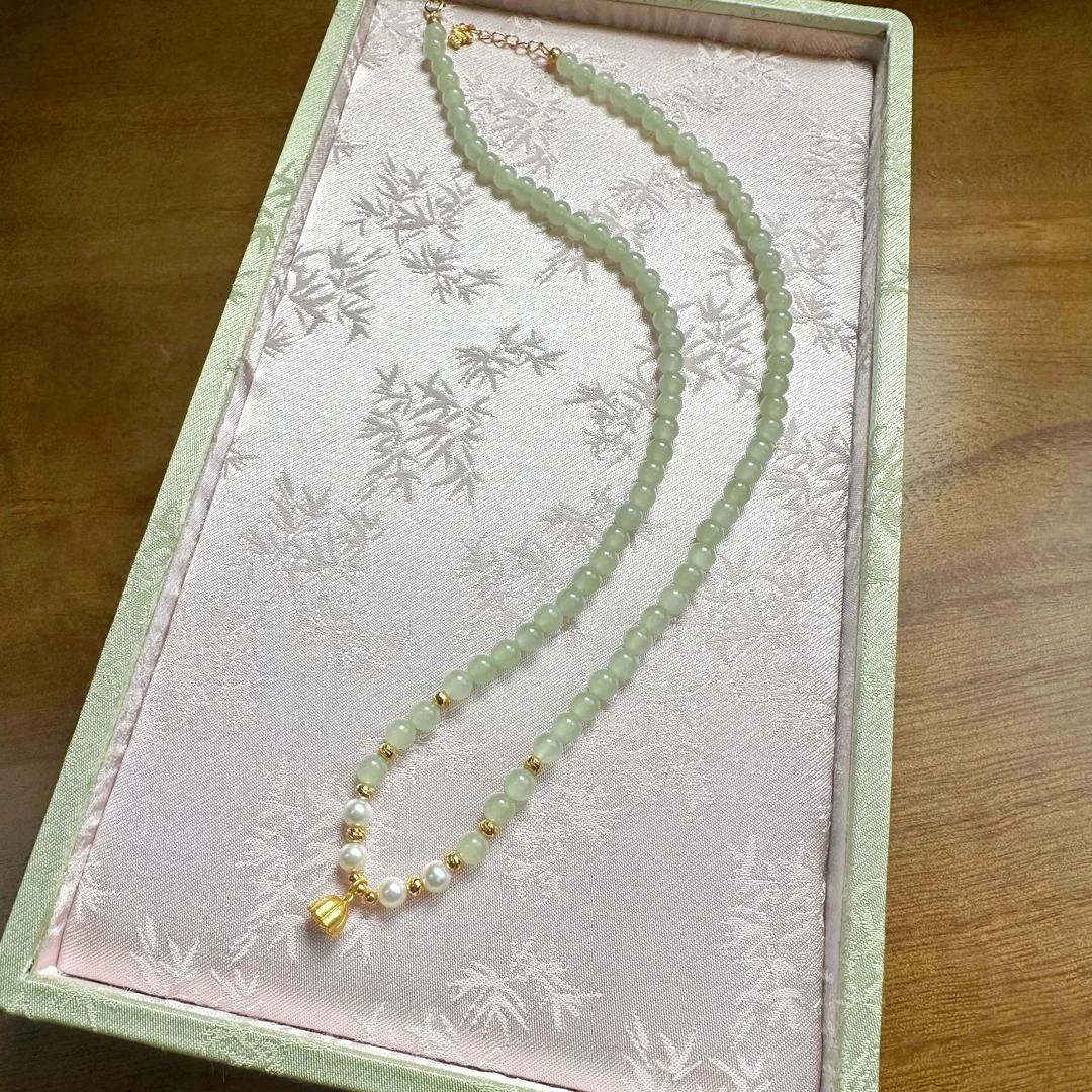 【大新珠宝】和田玉连年有余万能链 约5mm一链三戴-多样性发一