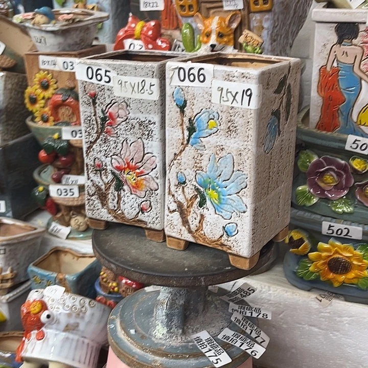 粗陶材质多肉花盆