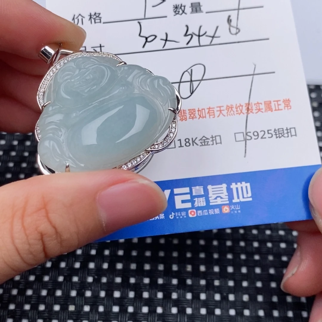 雅***致翡翠银S925镶嵌颈饰