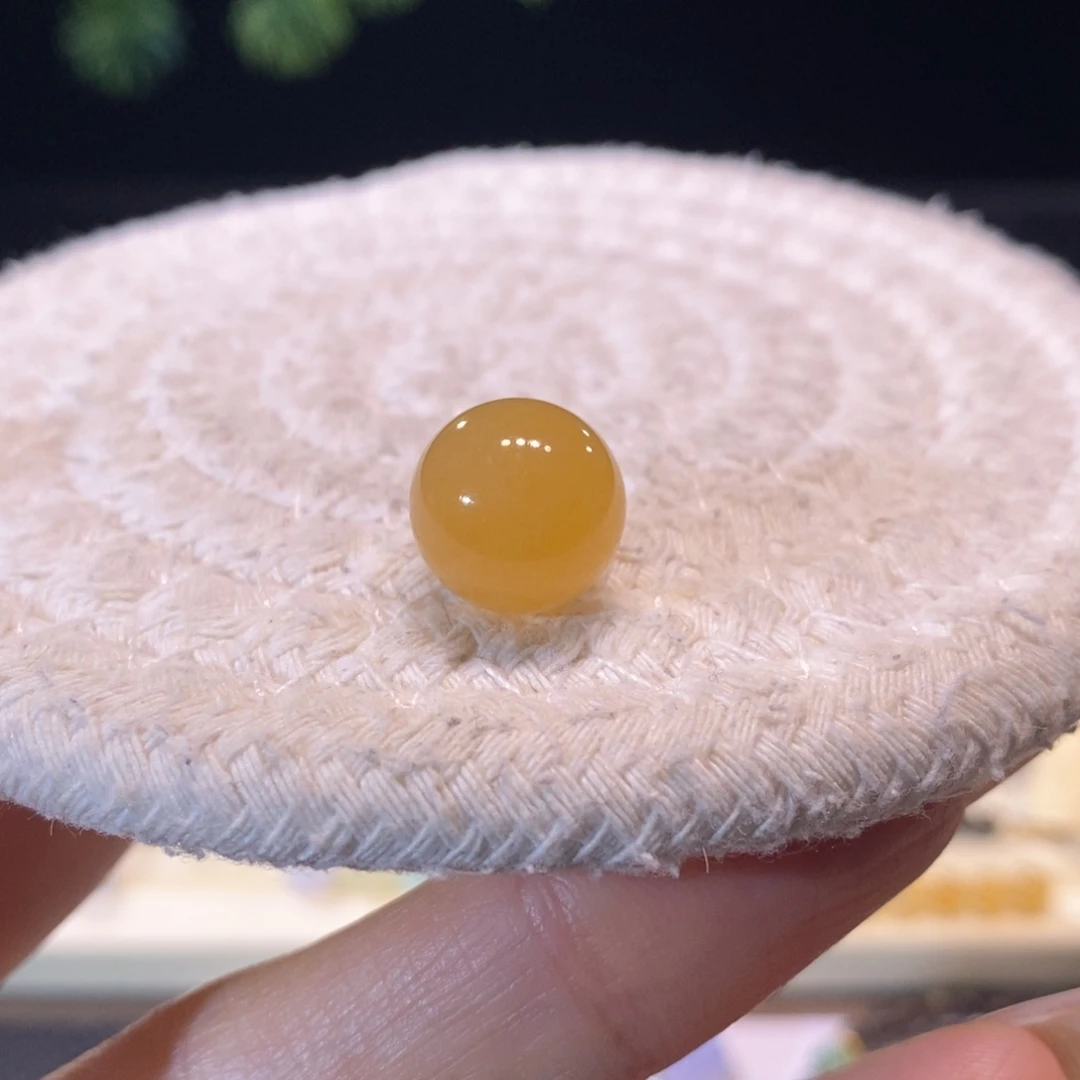 翡翠未镶嵌颈饰翡翠鲜橙满黄圆珠12+mm