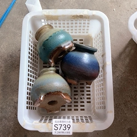 紫砂花盆739微瑕品口径4.5左右