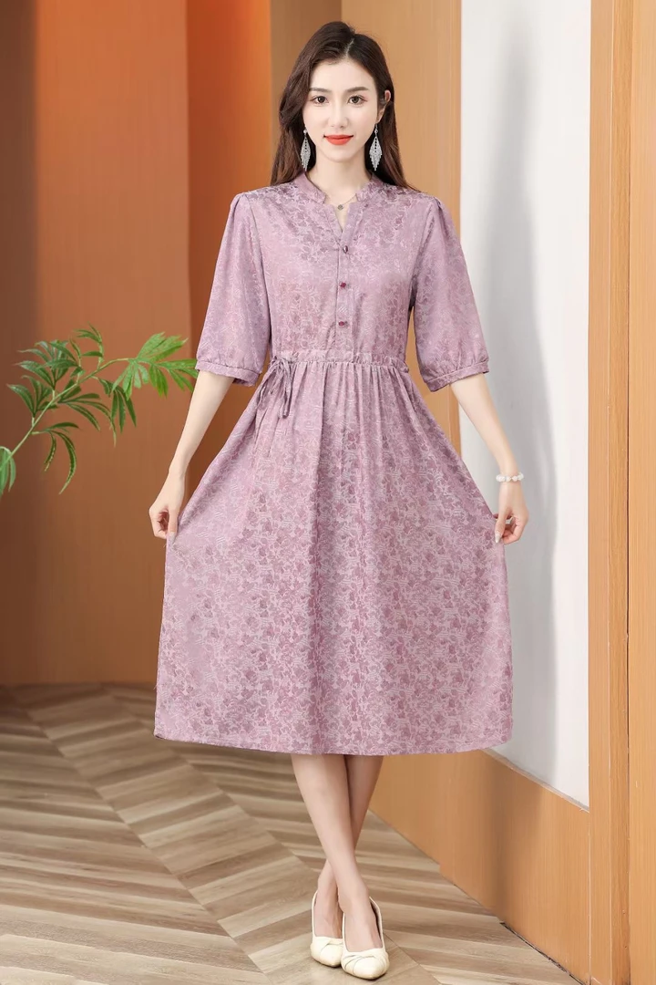 2516《粉丝专享》高品质时尚气质收腰连衣裙