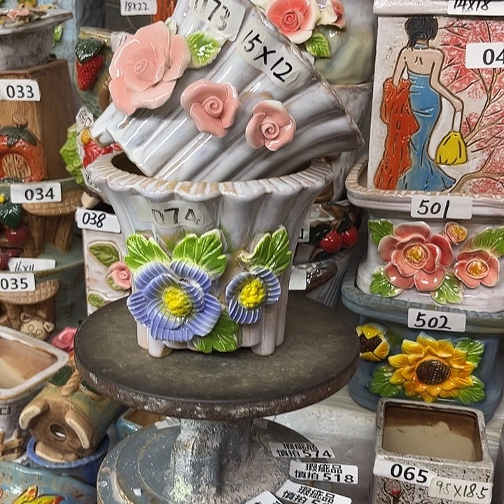 粗陶材质多肉花盆