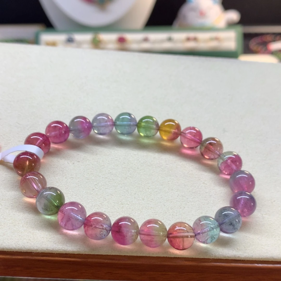 【闪购商品】碧玺手串未镶嵌西瓜8.6mm