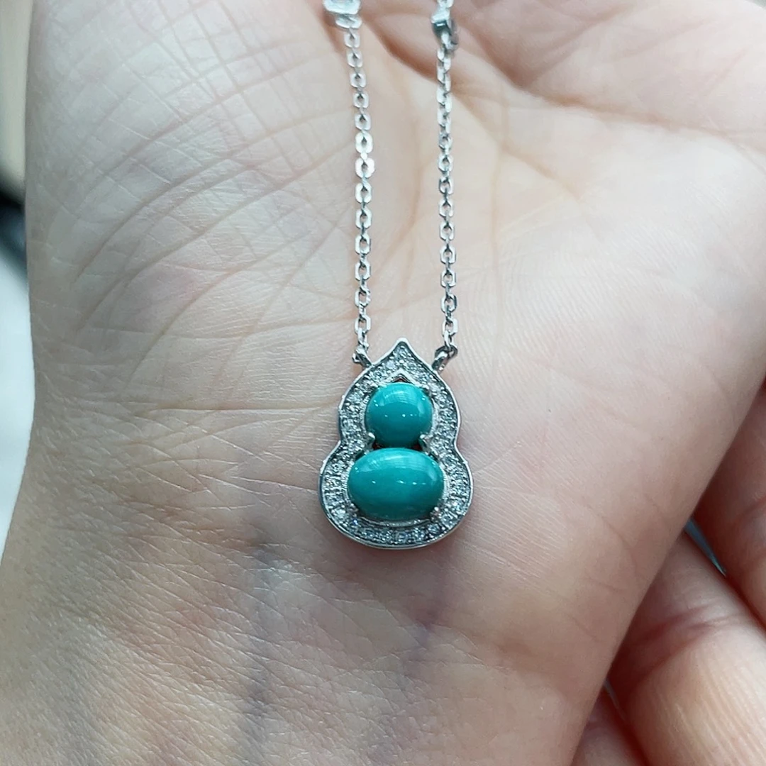 绿松石戒指银S925镶嵌